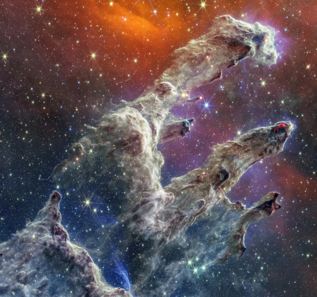 Pillars of Creation space image from the Eagle Nebula