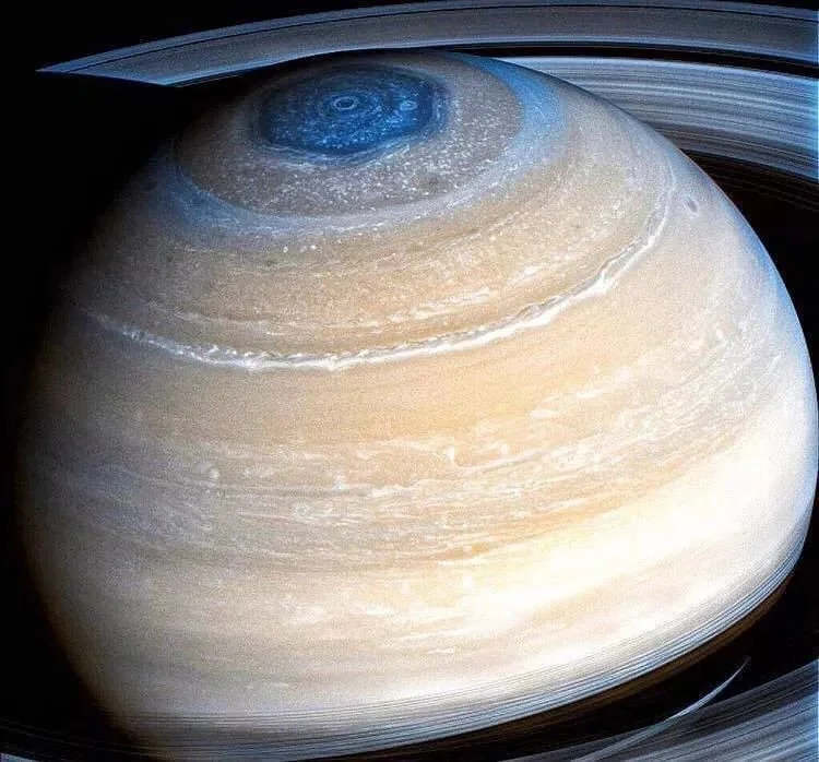 Saturn's hexagon photographed by NASA Cassini spacecraft