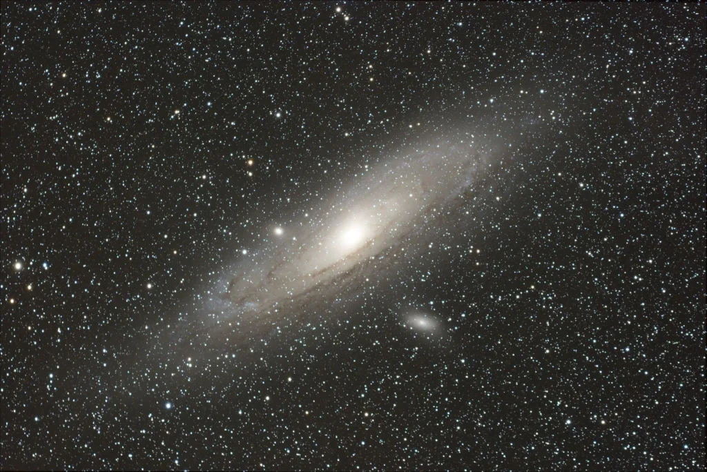 Andromeda Galaxy M31 seen through a dark night sky