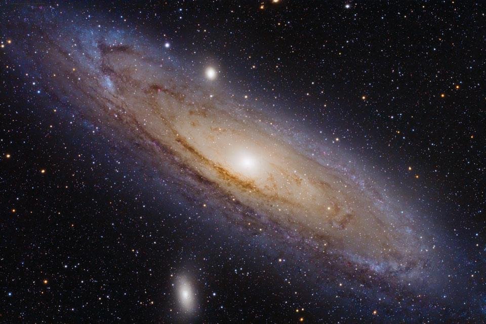 Andromeda Galaxy M31 showing its bright center and spiral structure