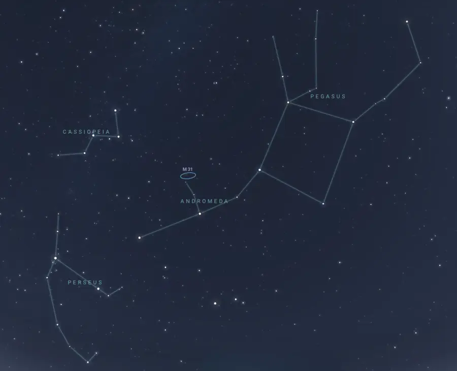 How to find the Andromeda Galaxy using the Great Square of Pegasus